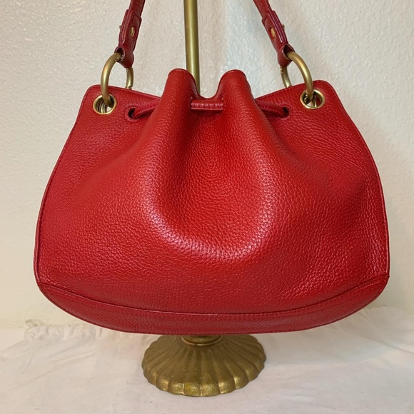 MCM Red Shoulder/Crossbody Bag Authentic - Picture 5 of 8